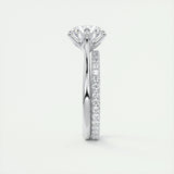 Solitaire Engagement Ring Featuring 1.35 CT Round Moissanite 7