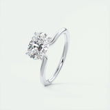 Solitaire Bezel Engagement Ring Featuring 1.91 CT Oval Moissanite 4