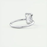 Solitaire Bezel Engagement Ring Featuring 2.10 CT Radiant Moissanite 3