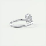 Solitaire Engagement Ring Featuring 1.91 CT Oval Moissanite 4