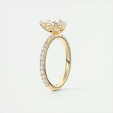 Pave Engagement Ring Featuring 1.93 CT Pear Moissanite 10