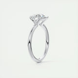 Solitaire Bezel Engagement Ring Featuring 2.0 CT Round Moissanite 6