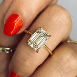 Solitaire Engagement Ring Featuring 1.91 CT Emerald Moissanite 24