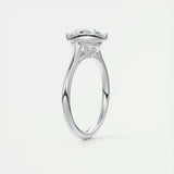 Solitaire Bezel Engagement Ring Featuring 2.0 CT Round Moissanite 5