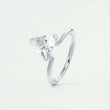 Solitaire Bezel Engagement Ring Featuring 1.44 CT Trillion Moissanite 4