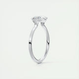 Solitaire Bezel Engagement Ring Featuring 1.98 CT Marquise Moissanite 7