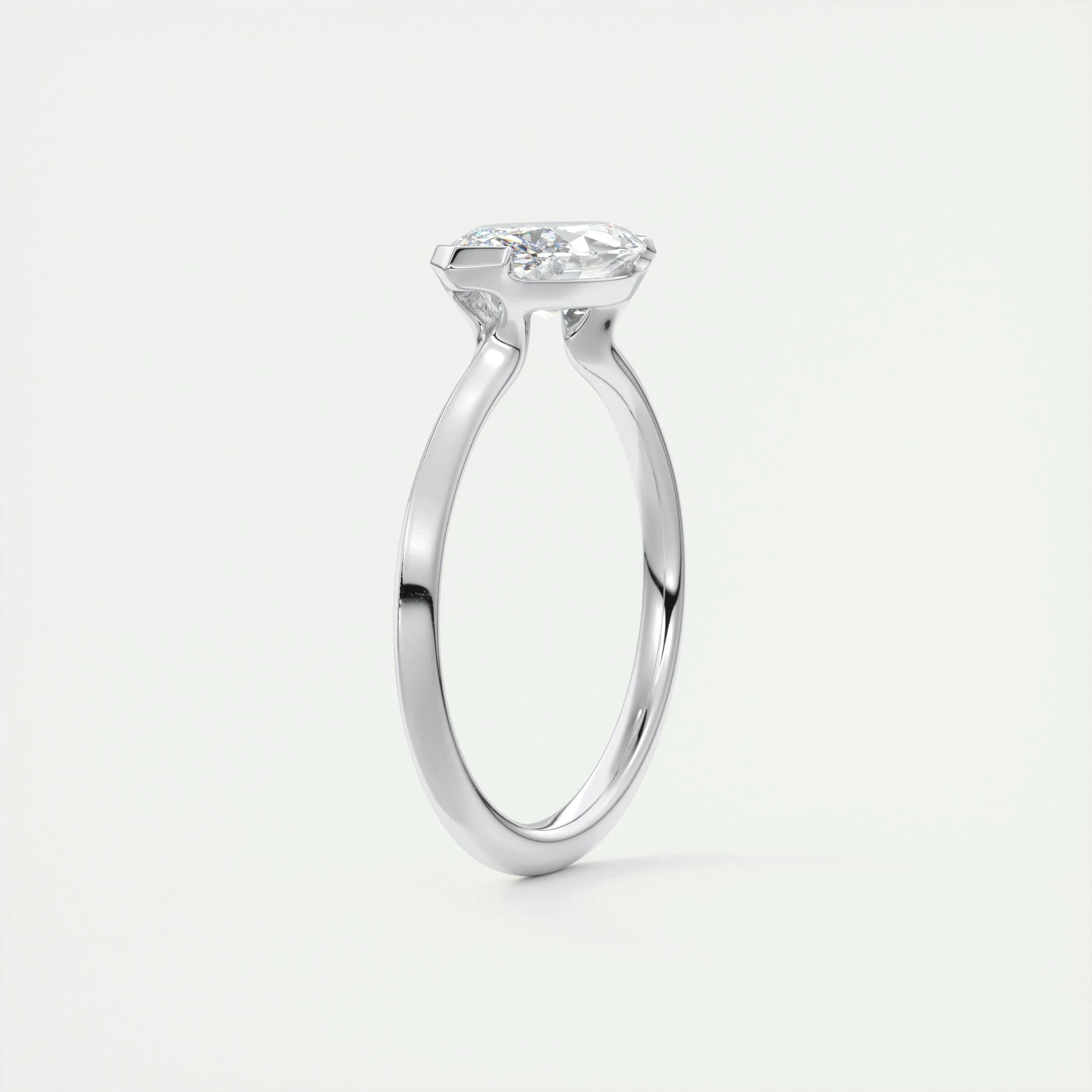 Solitaire Bezel Engagement Ring Featuring 1.98 CT Marquise Moissanite 7