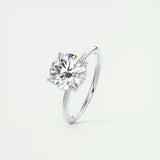 Hidden Halo Engagement Ring Featuring 2.0 CT Round Moissanite 4