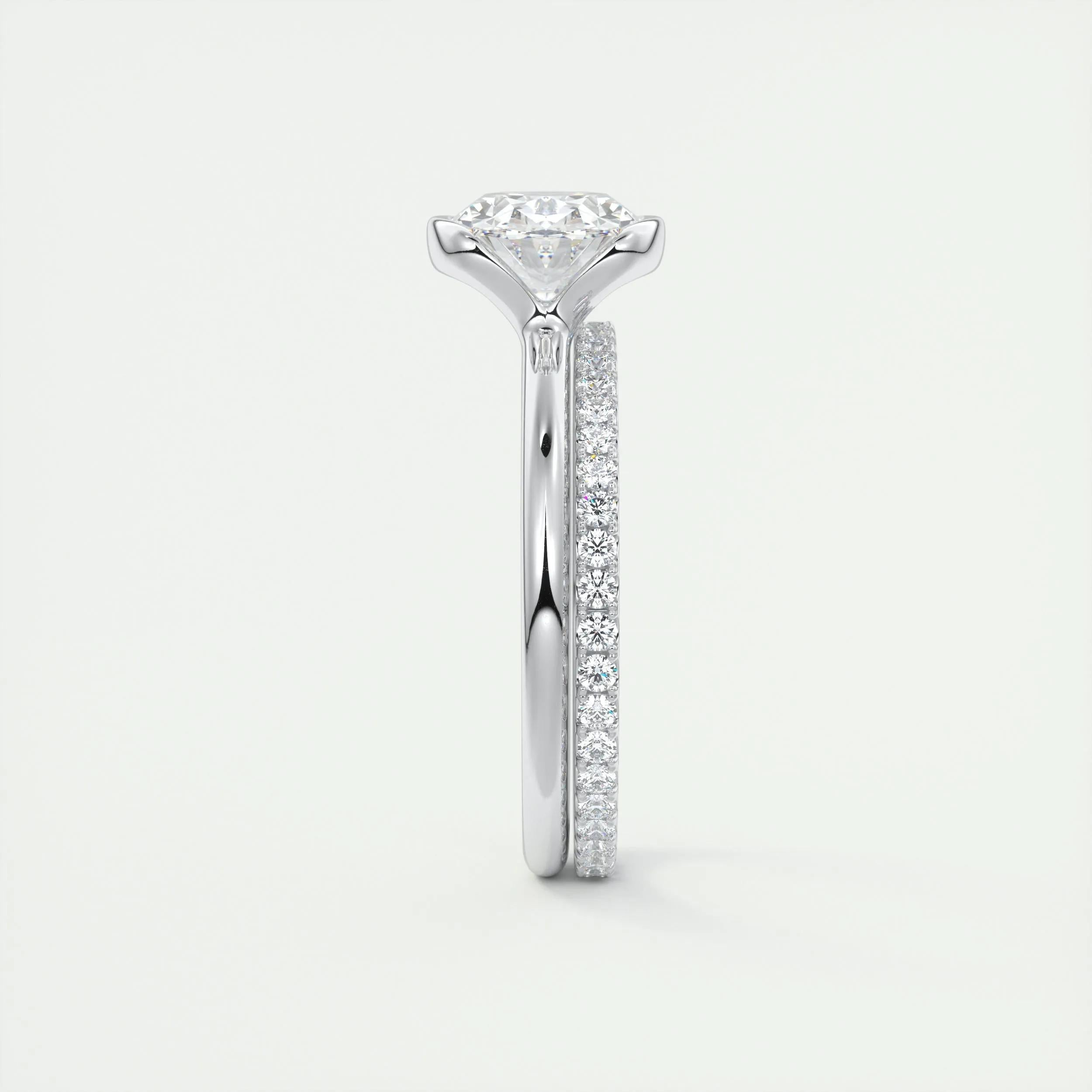 Solitaire Engagement Ring Featuring 1.91 CT Oval Moissanite 5