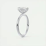 Solitaire Engagement Ring Featuring 1.91 CT Emerald Moissanite 6