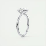 Solitaire Engagement Ring Featuring 1.91 CT Oval Moissanite 6