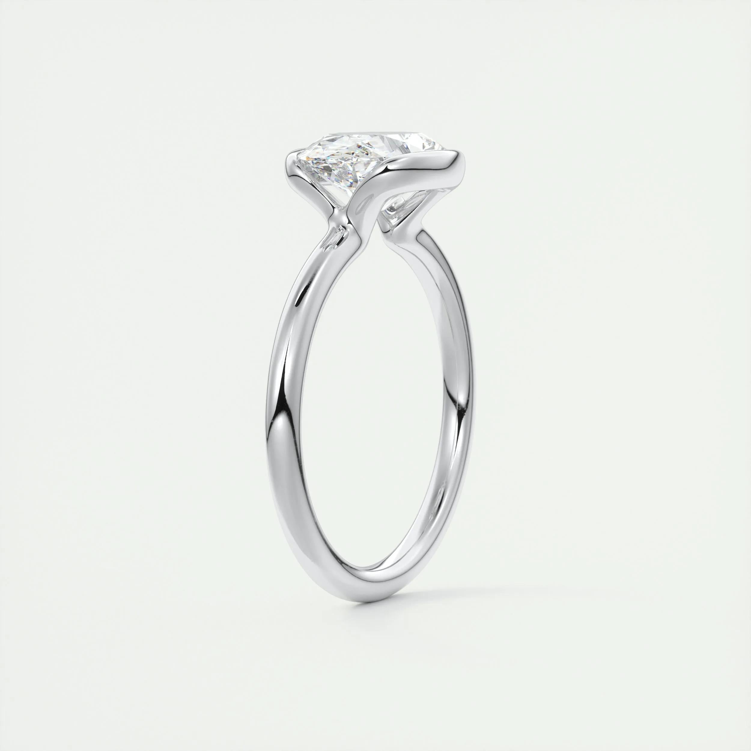 Solitaire Engagement Ring Featuring 1.91 CT Oval Moissanite 6