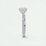 Pave Engagement Ring Featuring 2.15 CT Cushion Moissanite 5
