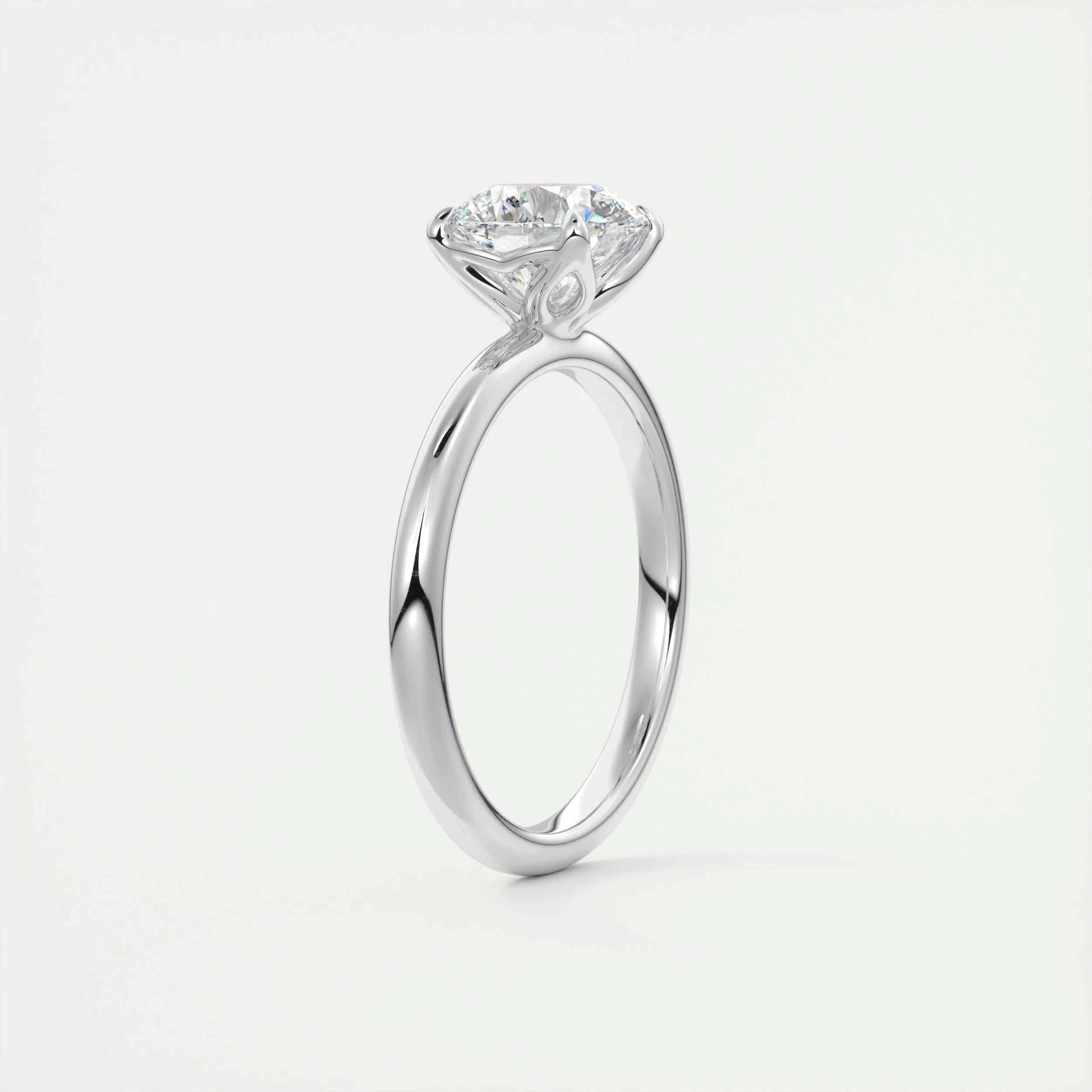 Solitaire Engagement Ring Featuring 1.35 CT Round Moissanite 6