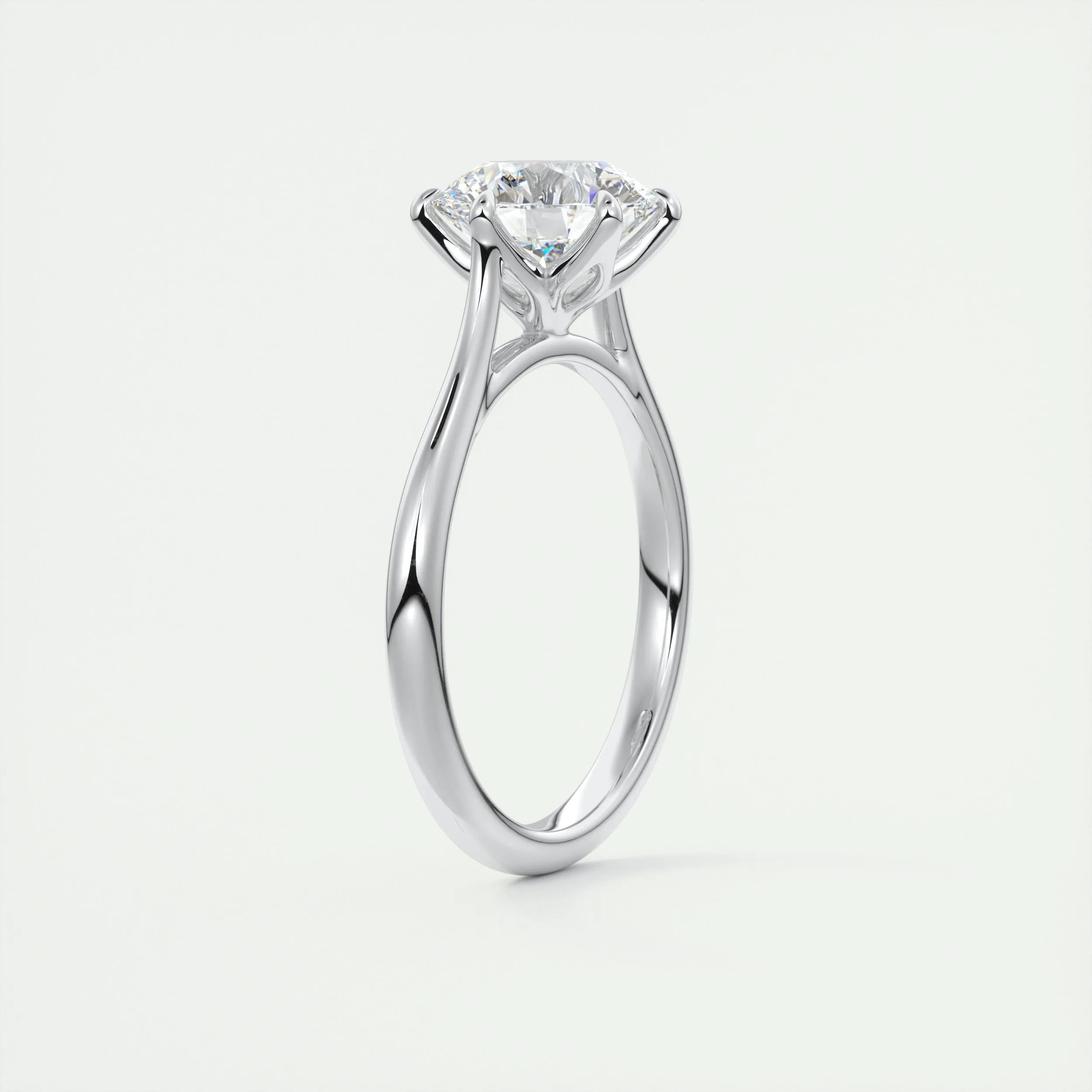 Solitaire Engagement Ring Featuring 1.35 CT Round Moissanite 5
