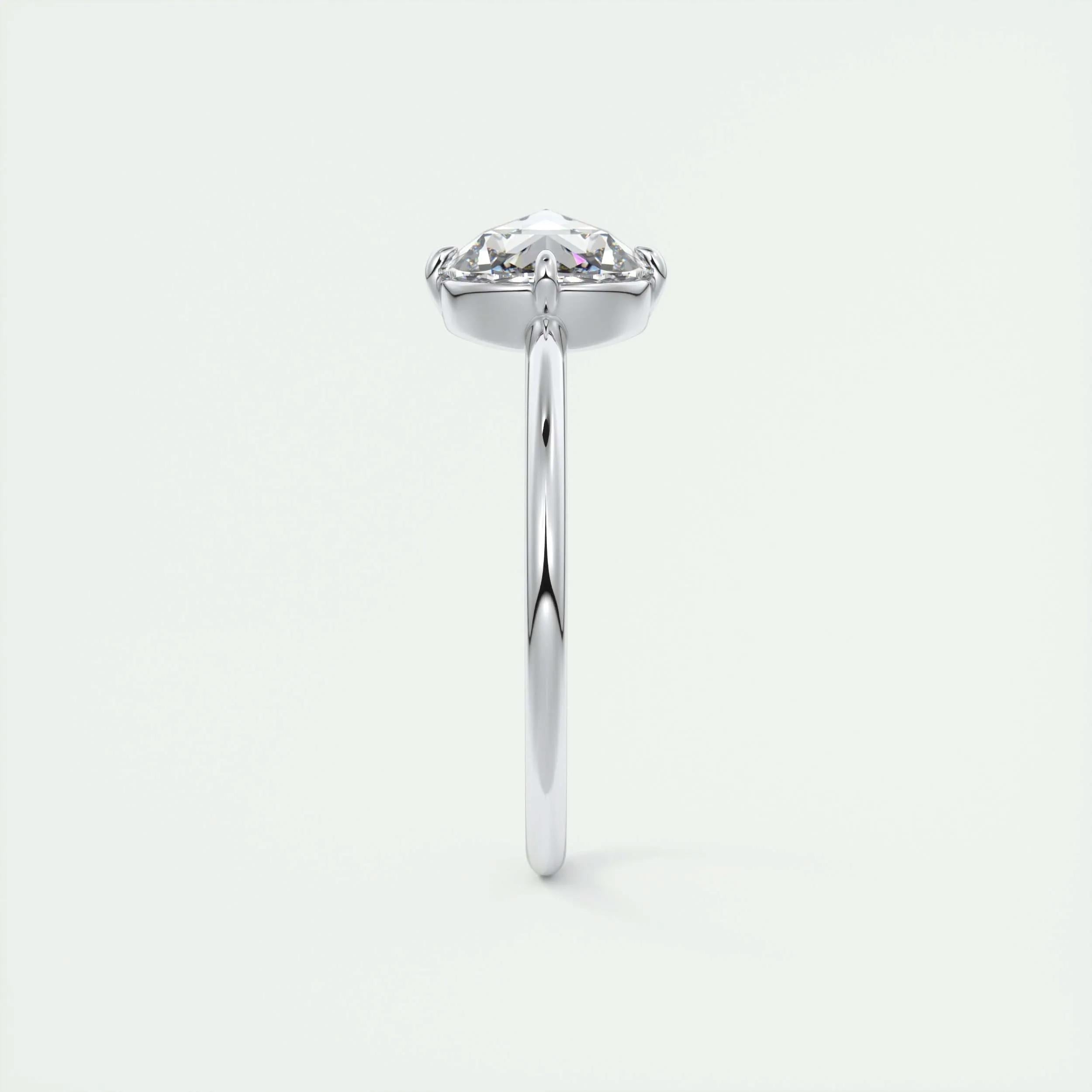 Solitaire Engagement Ring Featuring 1.19 CT Round Moissanite 6