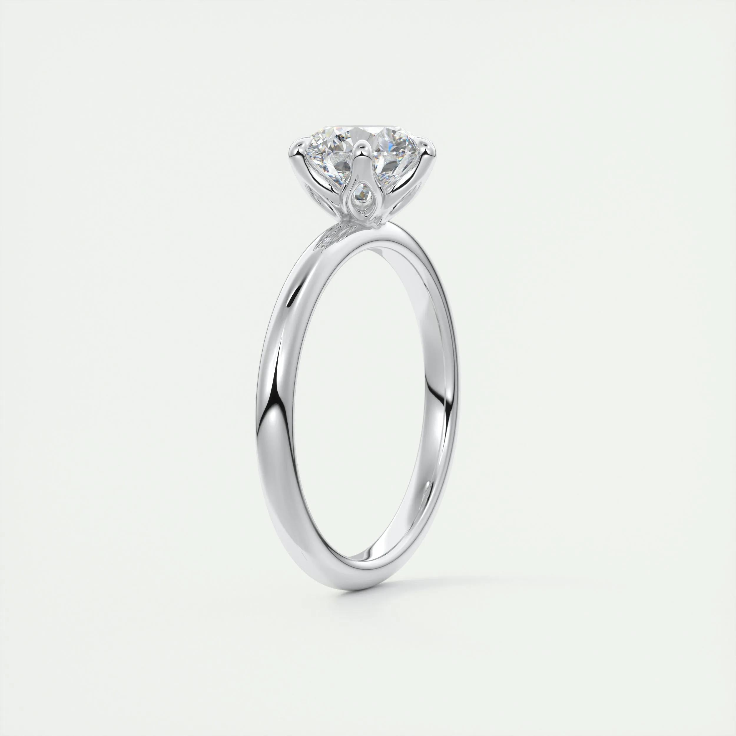 Solitaire Bezel Engagement Ring Featuring 1.35 CT Round Moissanite 6