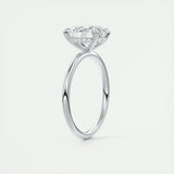 Hidden Halo Engagement Ring Featuring 1.91 CT Oval Moissanite 7