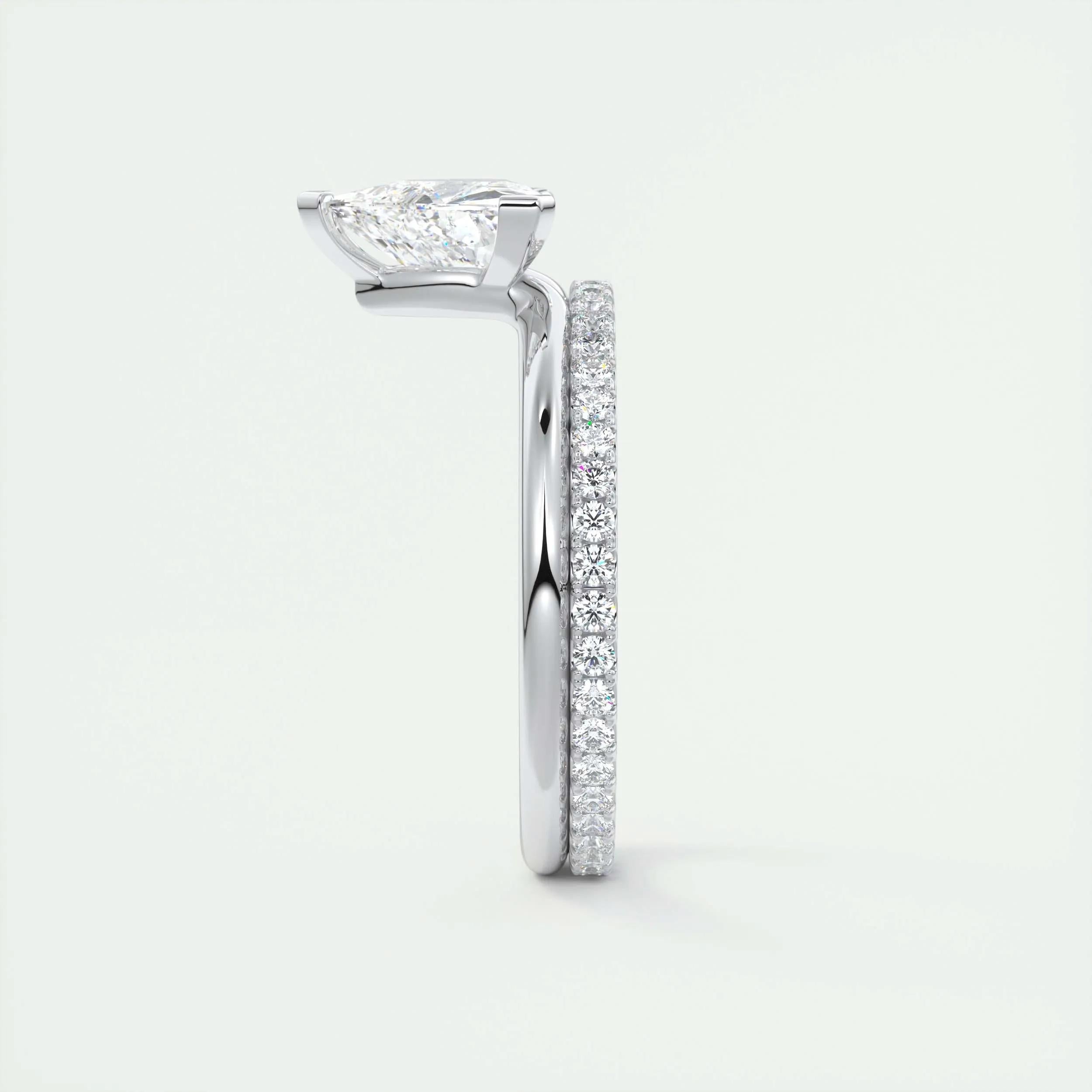 Solitaire Bezel Engagement Ring Featuring 1.44 CT Trillion Moissanite 5