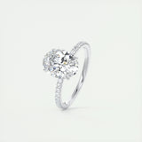 Pave Engagement Ring Featuring 1.91 CT Oval Moissanite 5