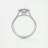 Solitaire Bezel Engagement Ring Featuring 2.0 CT Round Moissanite 6