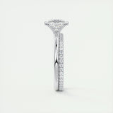 Solitaire Bezel Engagement Ring Featuring 2.15 CT Cushion Moissanite 6