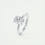Solitaire Engagement Ring Featuring 1.91 CT Oval Moissanite 5