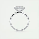 Hidden Halo Engagement Ring Featuring 1.91 CT Oval Moissanite 6