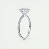 Pave Engagement Ring Featuring 2.0 CT Round Moissanite 6