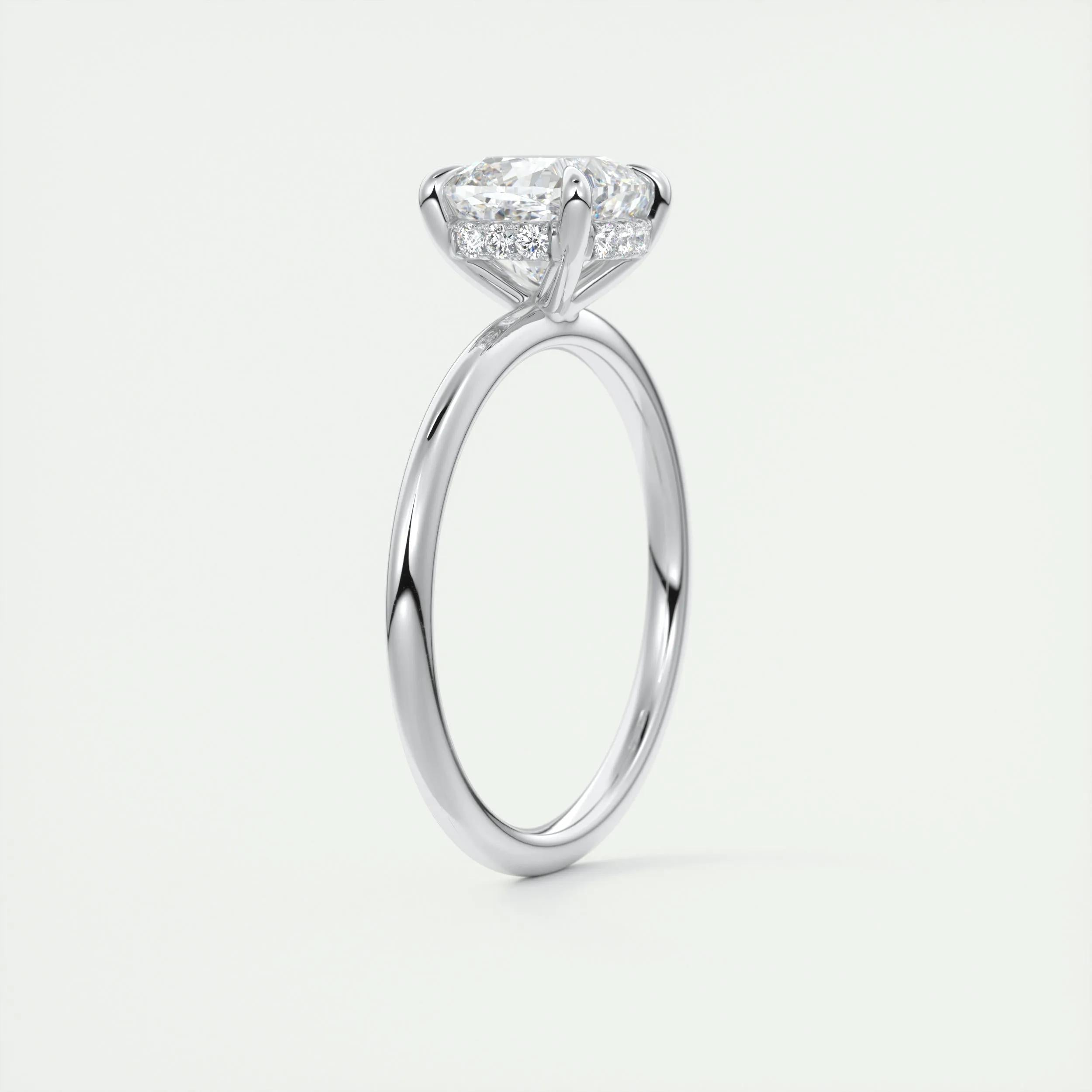 Hidden Halo Engagement Ring Featuring 2.15 CT Cushion Moissanite 6