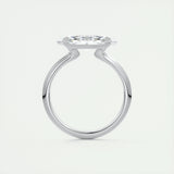 Solitaire Bezel Engagement Ring Featuring 1.98 CT Marquise Moissanite 8