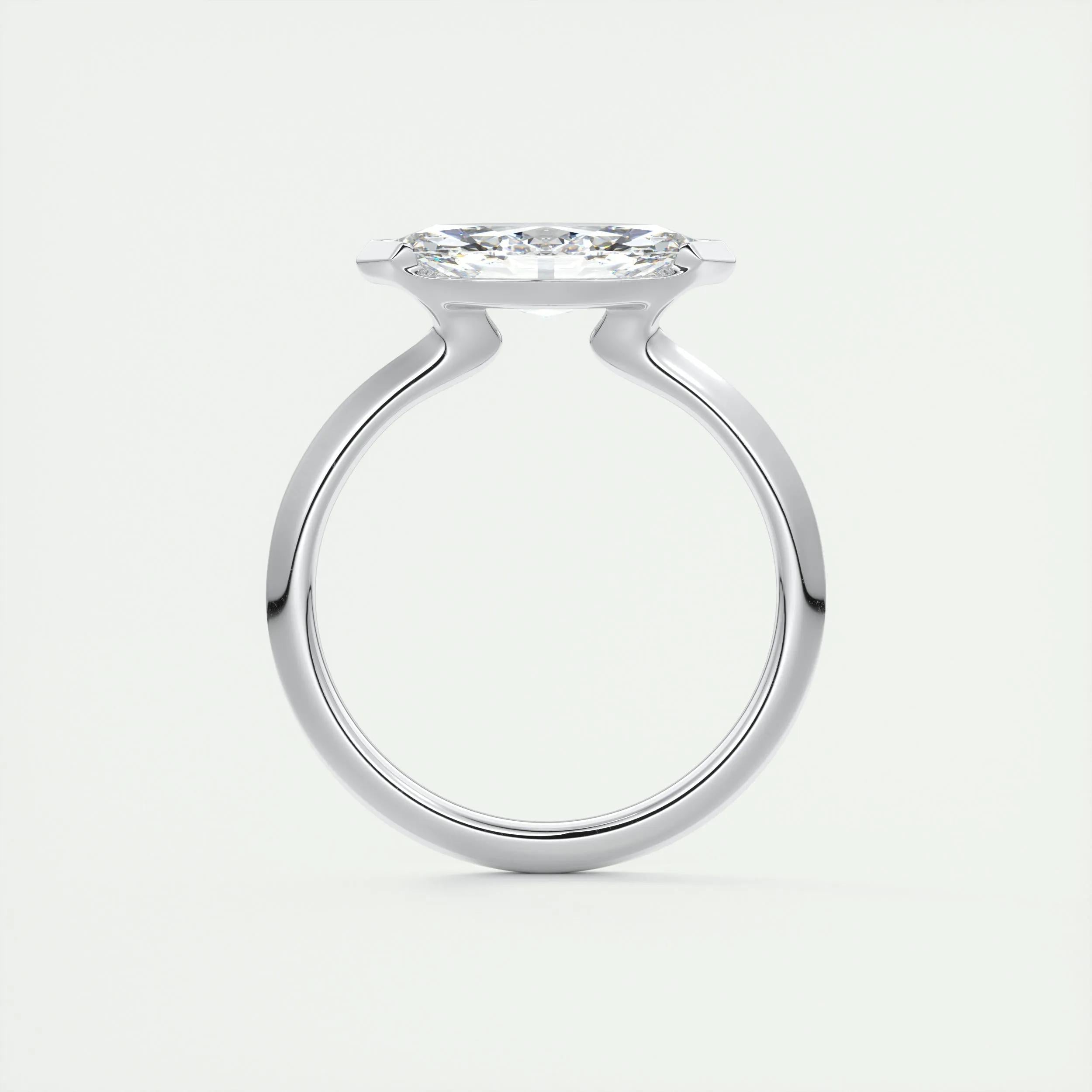 Solitaire Bezel Engagement Ring Featuring 1.98 CT Marquise Moissanite 8