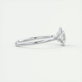 Solitaire Bezel Engagement Ring Featuring 2.03 CT Asscher Moissanite 3