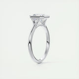 Solitaire Bezel Engagement Ring Featuring 2.03 CT Asscher Moissanite 6