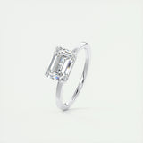 Solitaire Engagement Ring Featuring 1.91 CT Emerald Moissanite 5