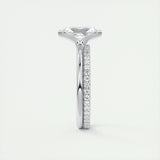 Solitaire Bezel Engagement Ring Featuring 2.10 CT Radiant Moissanite 5