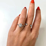 Solitaire Bezel Engagement Ring Featuring 1.91 CT Emerald Moissanite 26