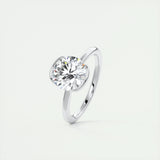 Solitaire Bezel Engagement Ring Featuring 2.0 CT Round Moissanite 4