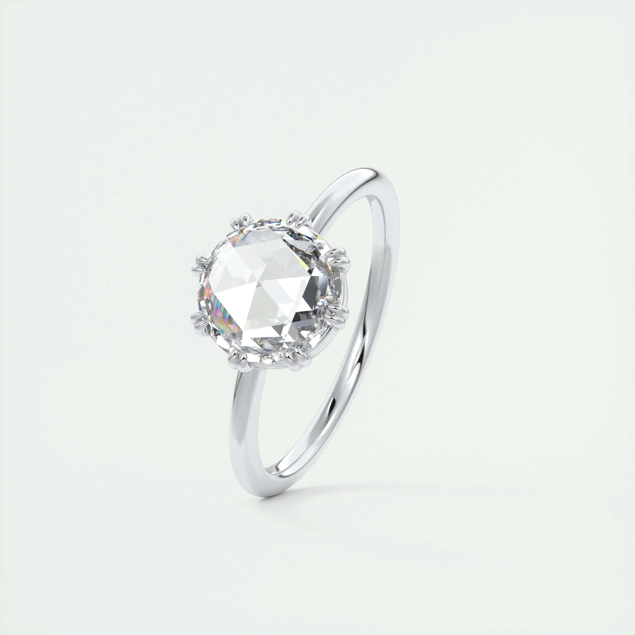 Solitaire Engagement Ring Featuring 1.35 CT Round Moissanite 5