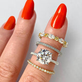 Full Eternity Wedding Band Featuring 0.74 TCW Round Moissanite 17