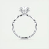Hidden Halo Engagement Ring Featuring 2.0 CT Round Moissanite 7