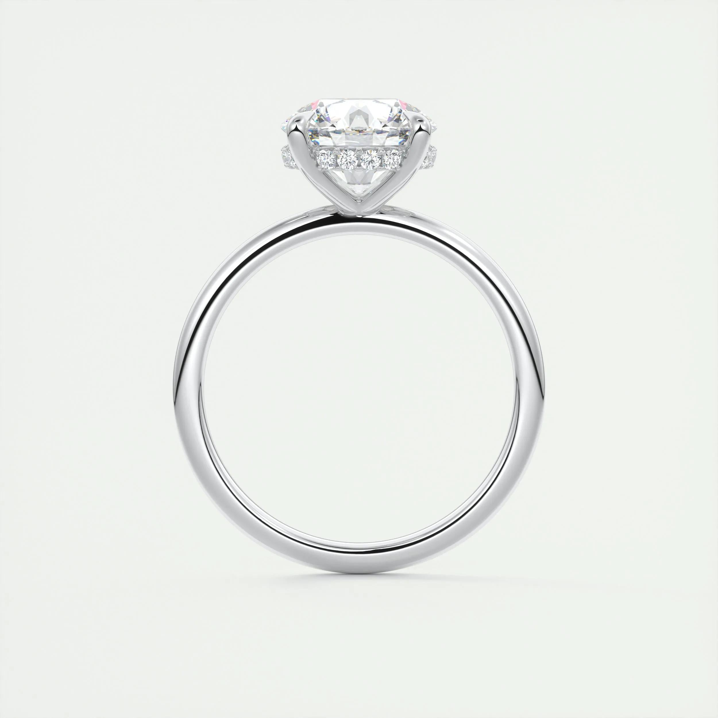 Hidden Halo Engagement Ring Featuring 2.0 CT Round Moissanite 7