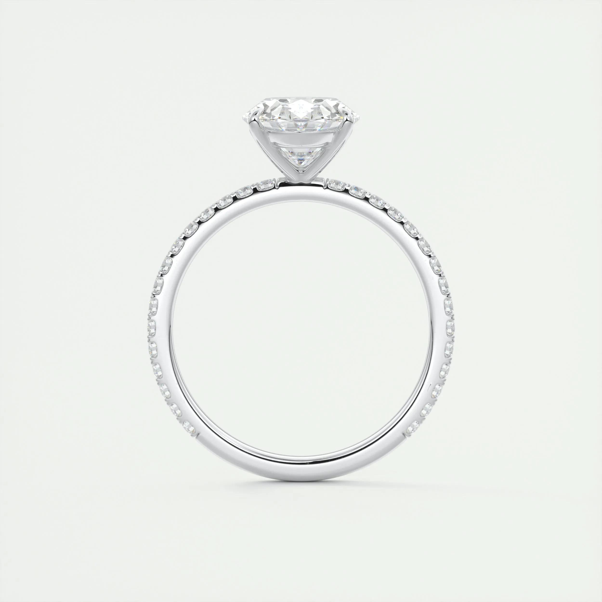 Pave Engagement Ring Featuring 1.91 CT Oval Moissanite 7