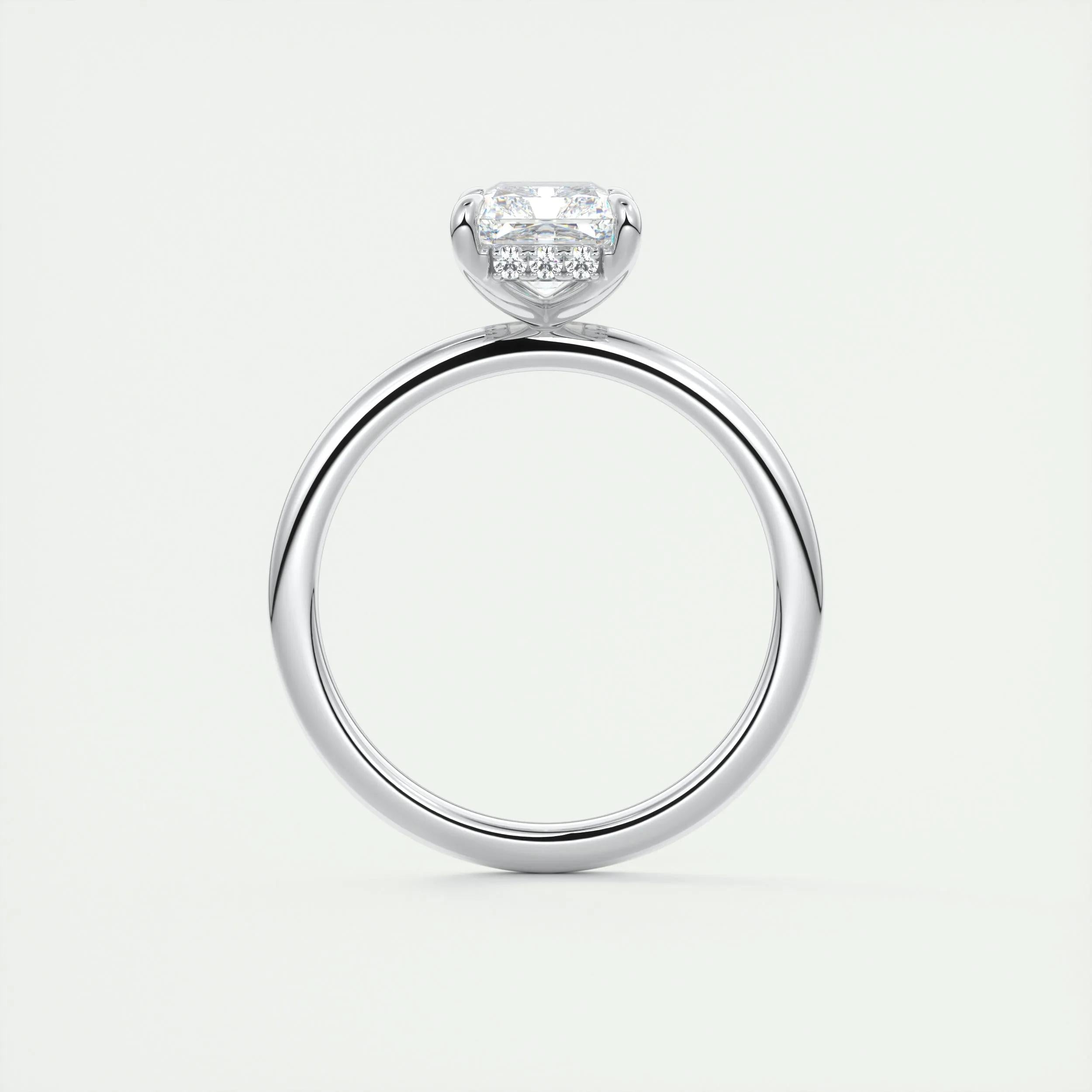 Hidden Halo Engagement Ring Featuring 2.10 CT Radiant Moissanite 7