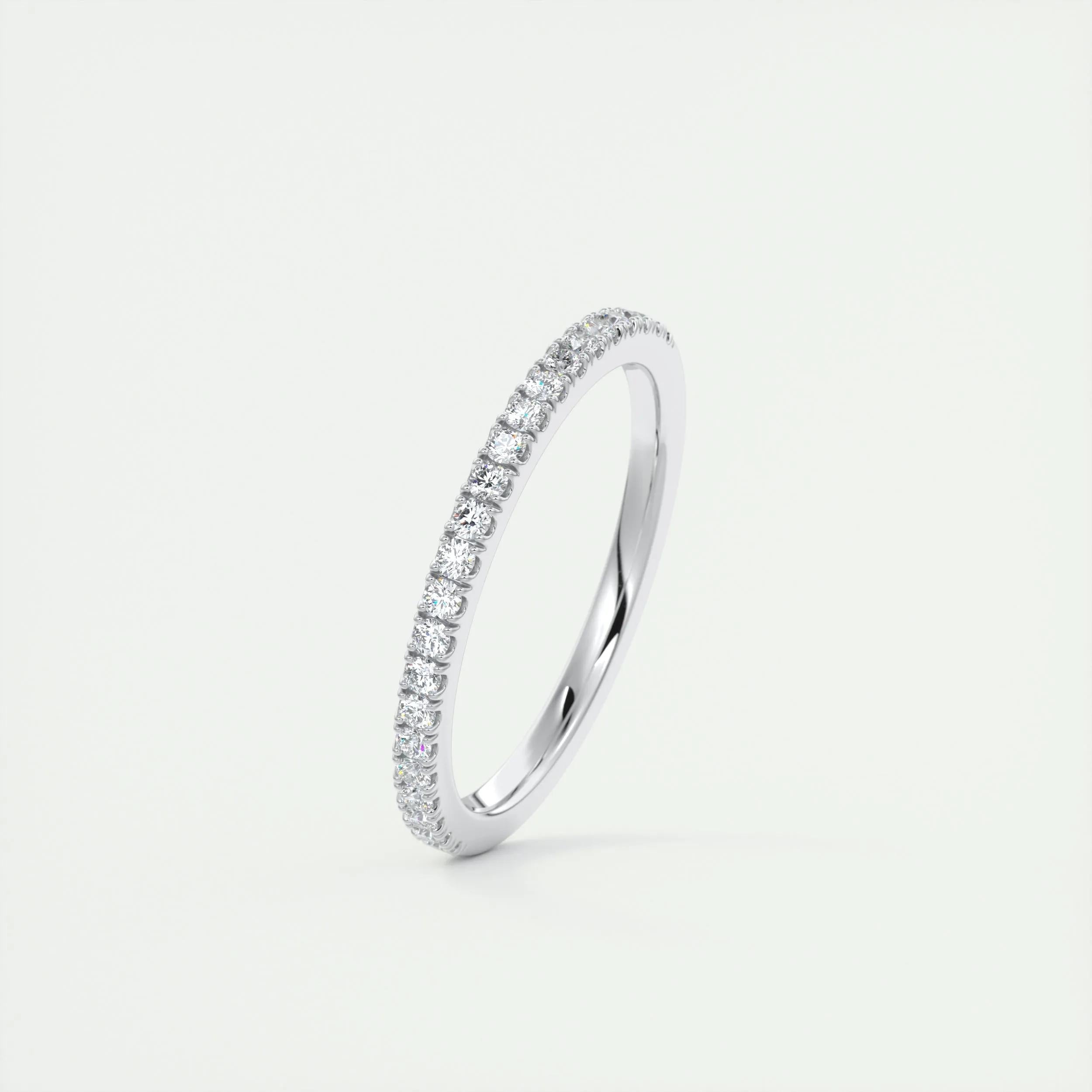 Full Eternity Wedding Band Featuring 0.18 TCW Round Moissanite 5