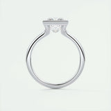 Solitaire Bezel Engagement Ring Featuring 2.08 CT Princess Moissanite 7