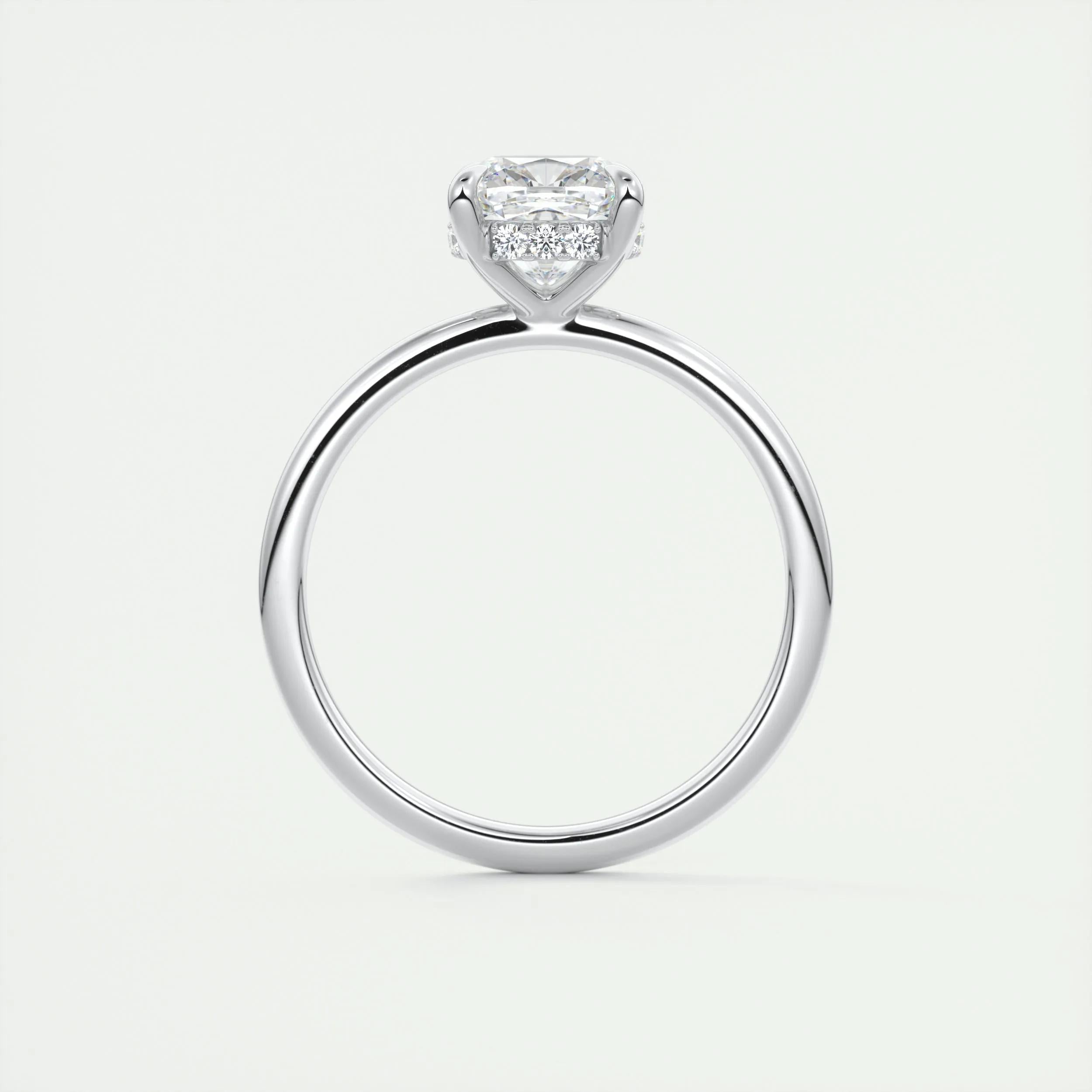Hidden Halo Engagement Ring Featuring 2.15 CT Cushion Moissanite 7