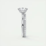 Solitaire Engagement Ring Featuring 1.91 CT Oval Moissanite 6