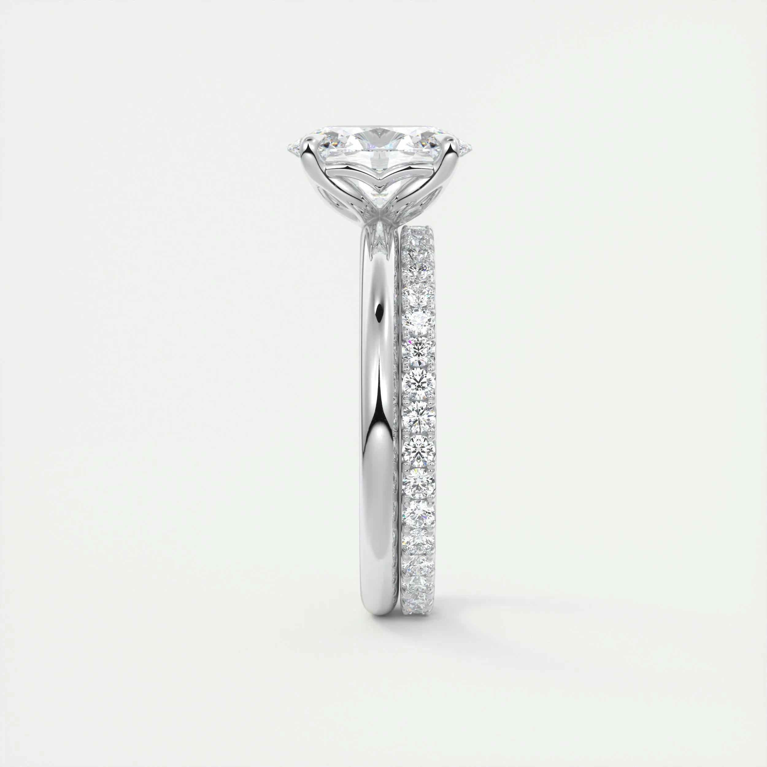 Solitaire Engagement Ring Featuring 1.91 CT Oval Moissanite 6