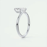 Solitaire Engagement Ring Featuring 1.91 CT East West Emerald Moissanite 6